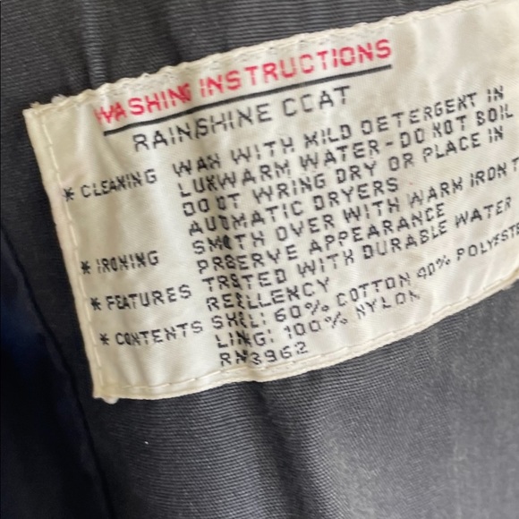 - Rare Vintage 1970’s Fleet Street Rain Shine Black Coat - Picture 13 of 14